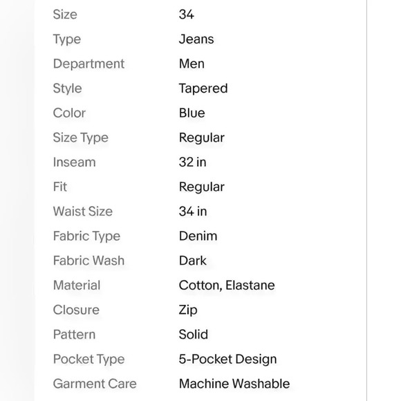 Men's Gap Relaxed Taper Dark Wash Denim Jeans $70 - Picture 10 of 10